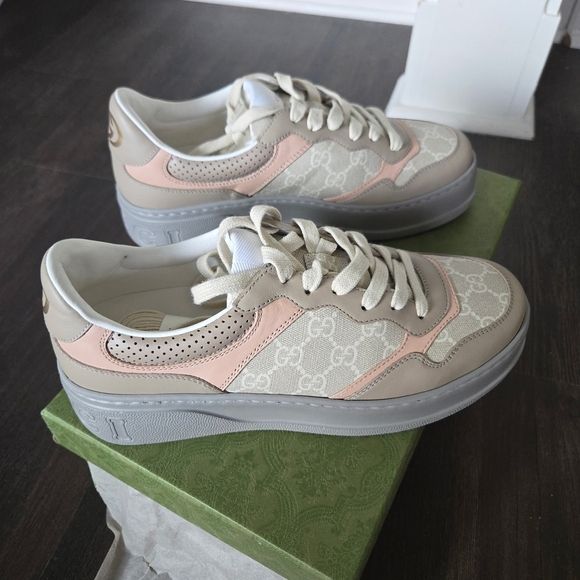Gucci Women's Beige and Pink Sneakers BRAND NEW NEVER WORN. - Picture 8 of 15